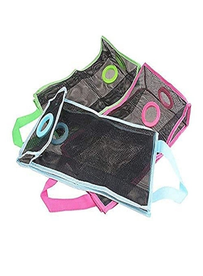 DAIDSUKE® ( Pack Of 2 Trash Bags Organizer Plastic Bag Holder Dispenser Hanging Storage Mesh Garbage Big Recycling Grocery Shopping Pocket Hanging Containers for Kitchen (Multi Color) - Image 3